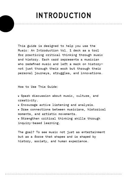 Critical Thinking with Music Vol.1