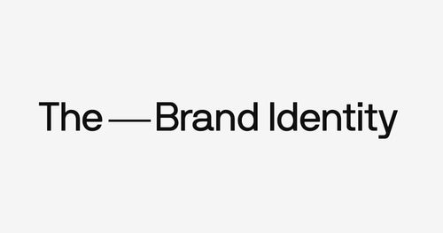 Text 'The Brand Identity' on a white background